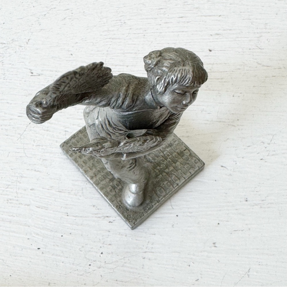 Vintage Chinese Fan Dancer Selangor Pewter - Picture 3 of 11
